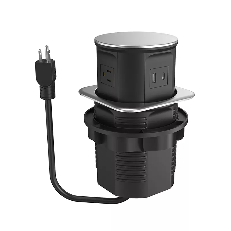 3 Outlet na Plastic Desk Inlet