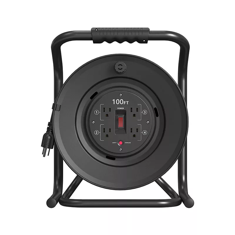 4 outlet plastic cord reel 100ft 4 outlet plastic cord reel 100ft