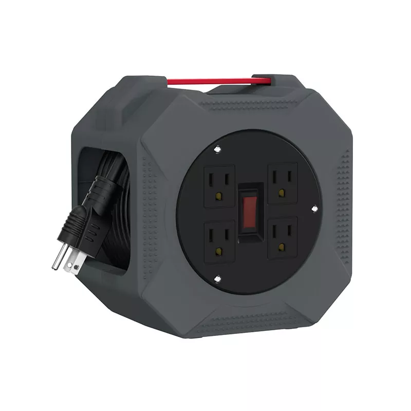 4 Outlet na Plastic Cord Reel 30ft 4 Outlet na Plastic Cord Reel 30ft