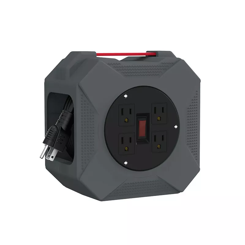 4 outlet plastic cord reel 45ft 4 outlet plastic cord reel 45ft